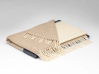Merino Lambswool Stola Basswood &amp; Smoke Stripe