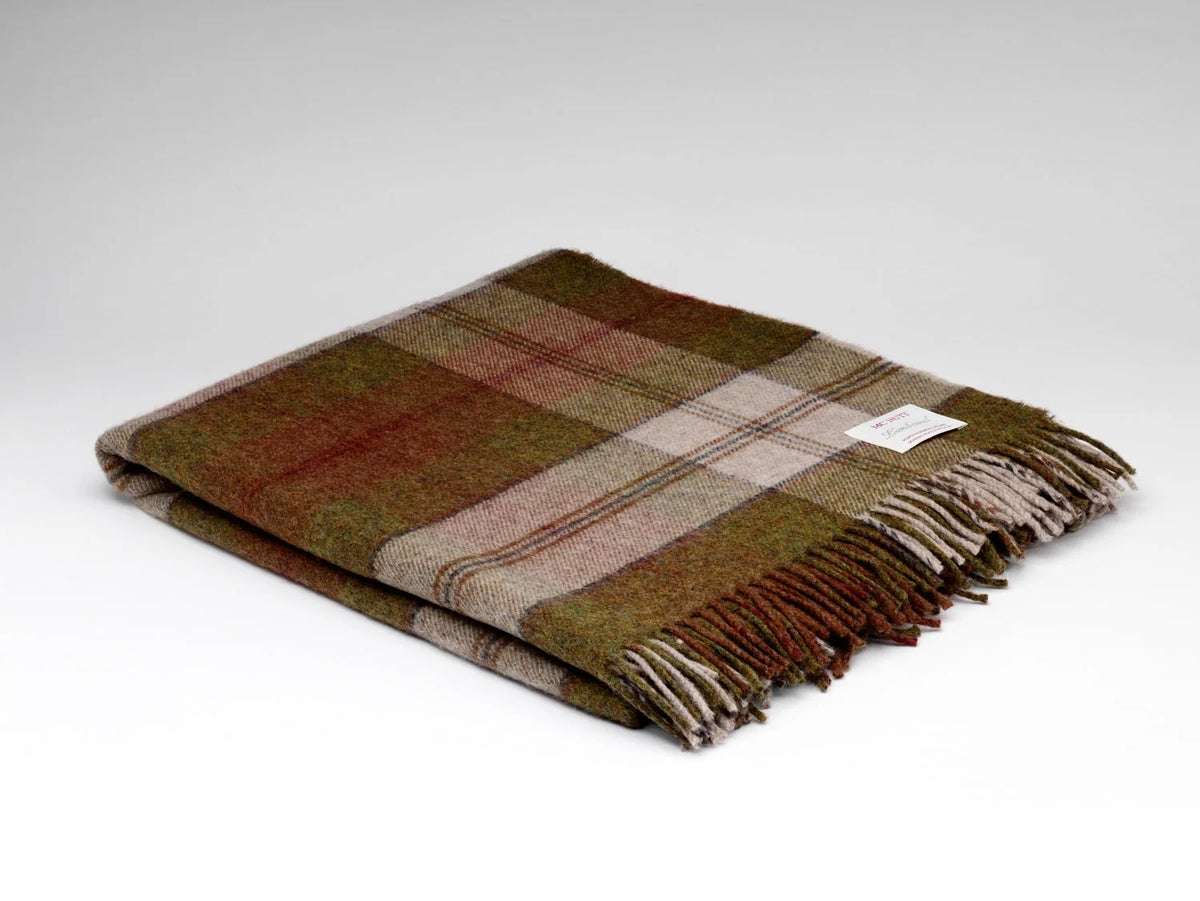 Merino Lambswool Wohndecke Autumn Plaid