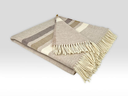 Merino Lambswool Wohndecke Toffee Roast