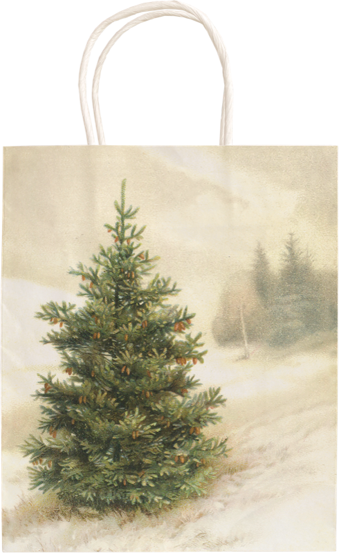 Papiertüte Weihnachtswald Tannenbaum