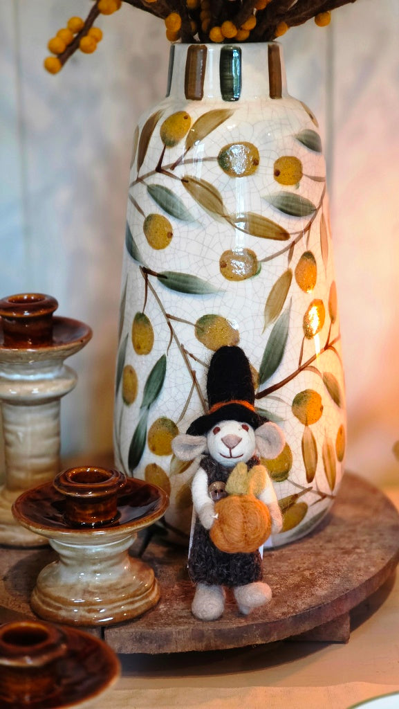 Vase Olive - handbemalt