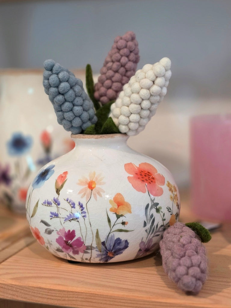Vase mit Henkel Wildflowers H 10 cm
