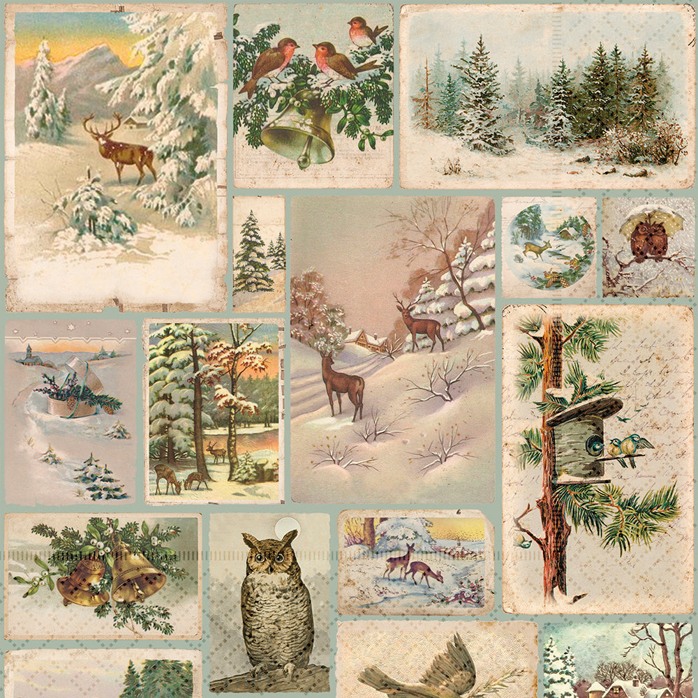 Serviette Winterwald Collage